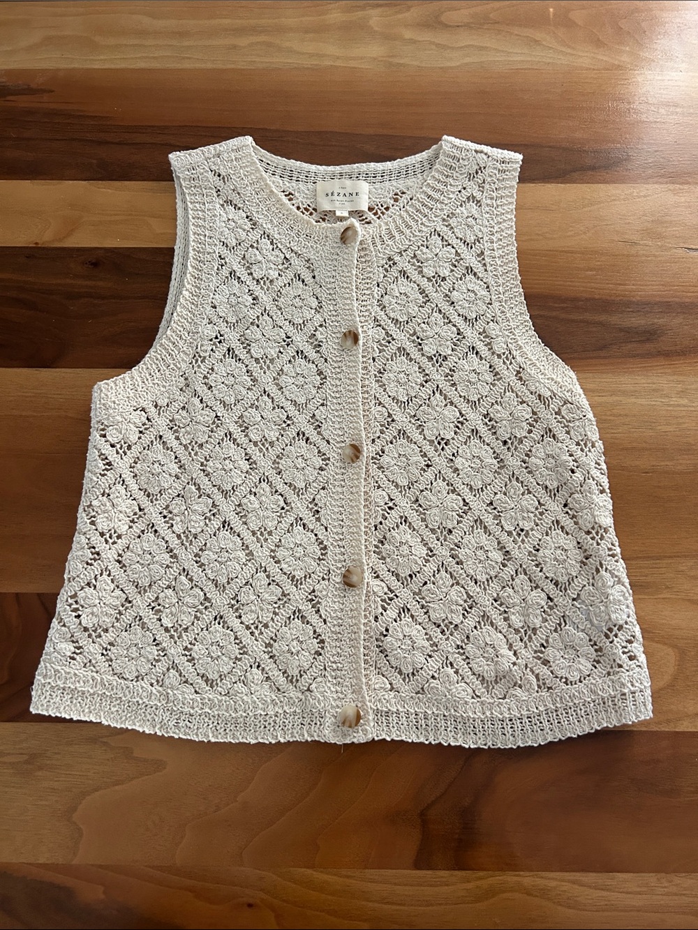 Sezane Ron Top Ecru size Small - Picture 2 of 9